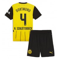 Camiseta Borussia Dortmund Nico Schlotterbeck #4 Primera Equipación Replica 2024-25 para niños mangas cortas (+ Pantalones cortos)